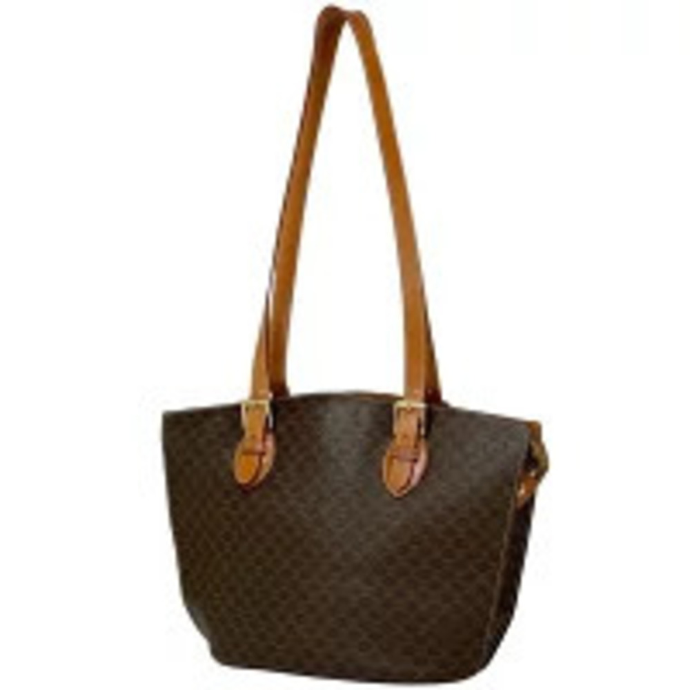 Celine Macadam tote bag shoulder canvas brown